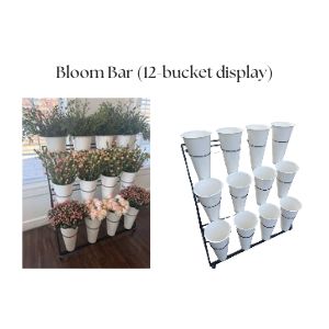 12-bucket bloom bar display