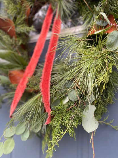 Hand-Gathered Evergreen Wreath (PRE-ORDER)