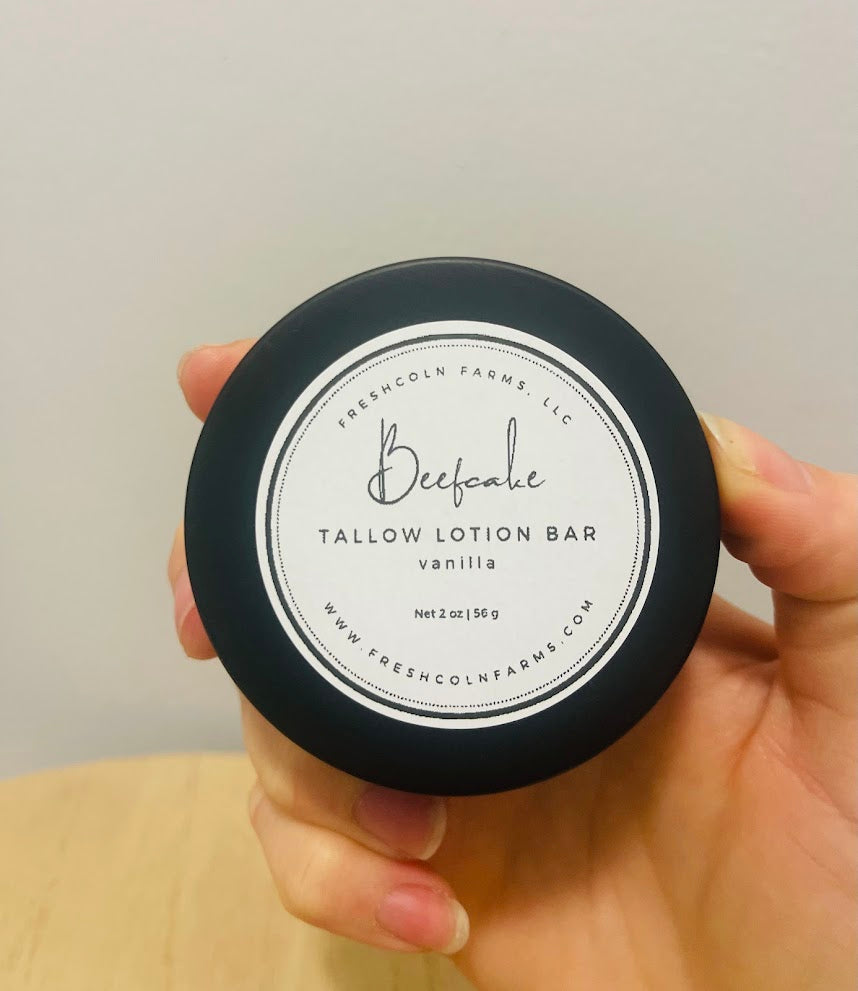 Whipped Tallow Lotion Bars – Beefcake, Rested & Free Range (2 oz Tins)