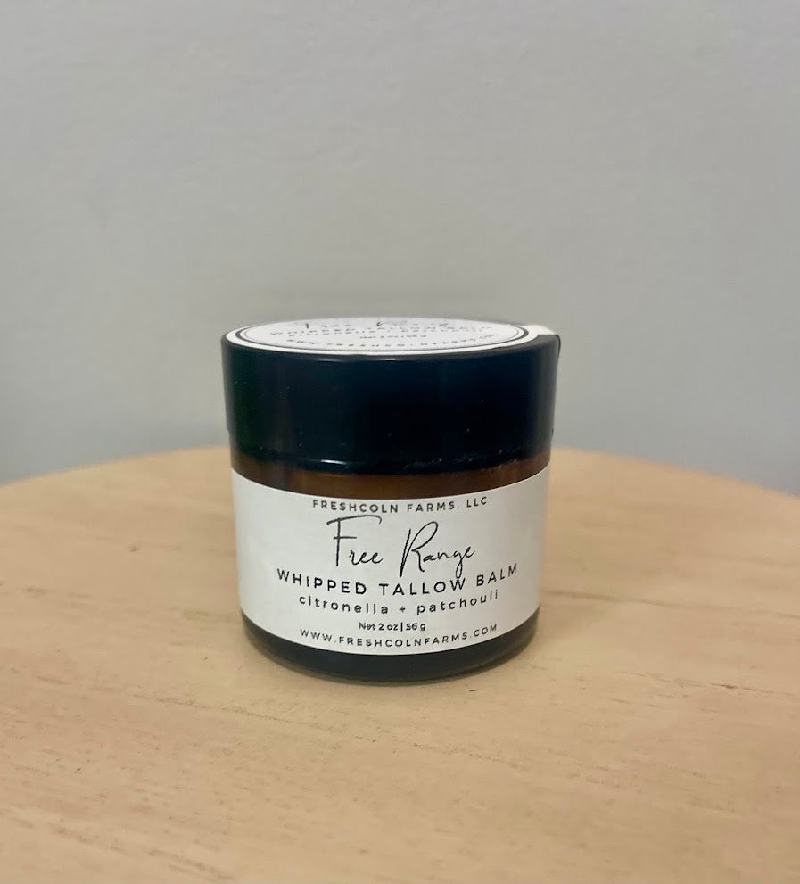Free Range Whipped Tallow Balm — Citronella + Lavender (2 oz & 9 oz Sizes)