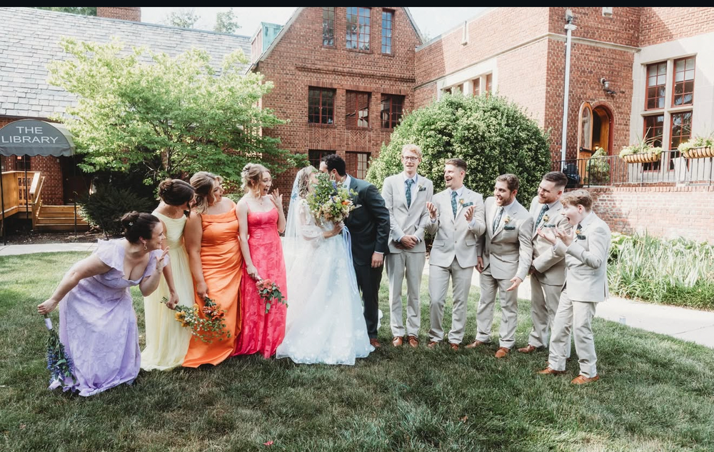 Full service wedding at Moorestown Community House, florals by Bits & Blooms Flower Farm & Florist