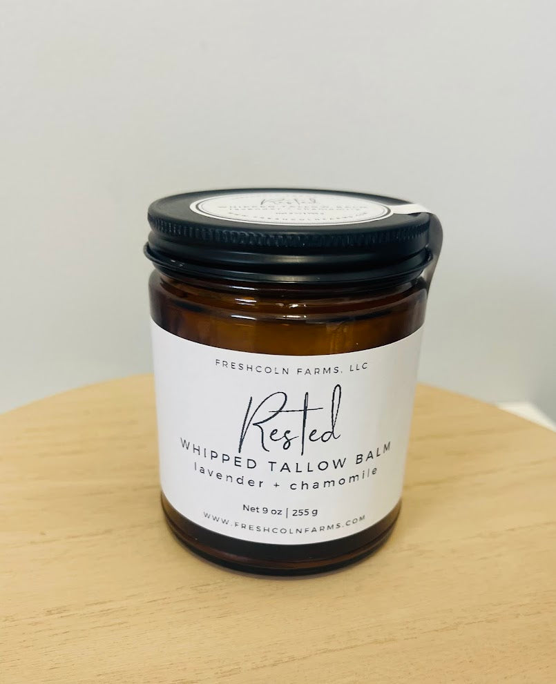 Rested Whipped Tallow Balm — Lavender + Vanilla (2 oz & 9 oz Sizes)