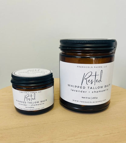 Rested Whipped Tallow Balm — Lavender + Vanilla (2 oz & 9 oz Sizes)